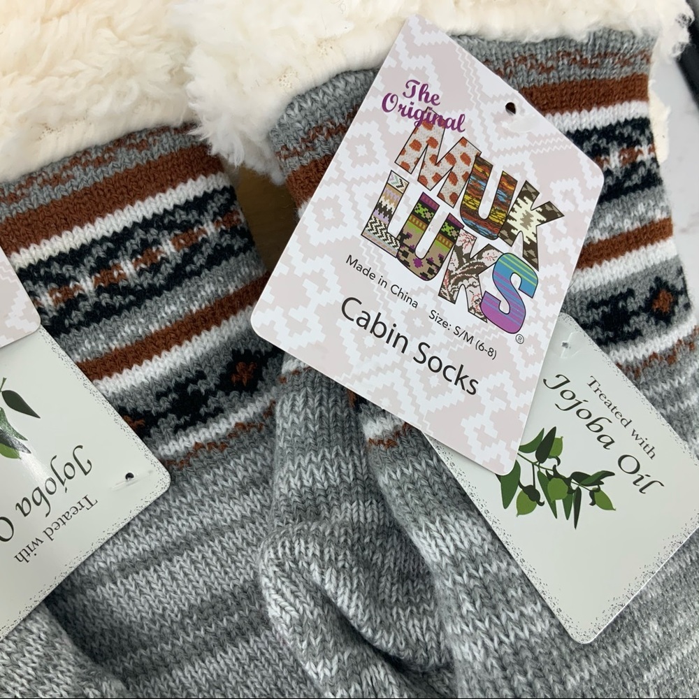 Muk Luks fox print cabin sock - Picture 3 of 6